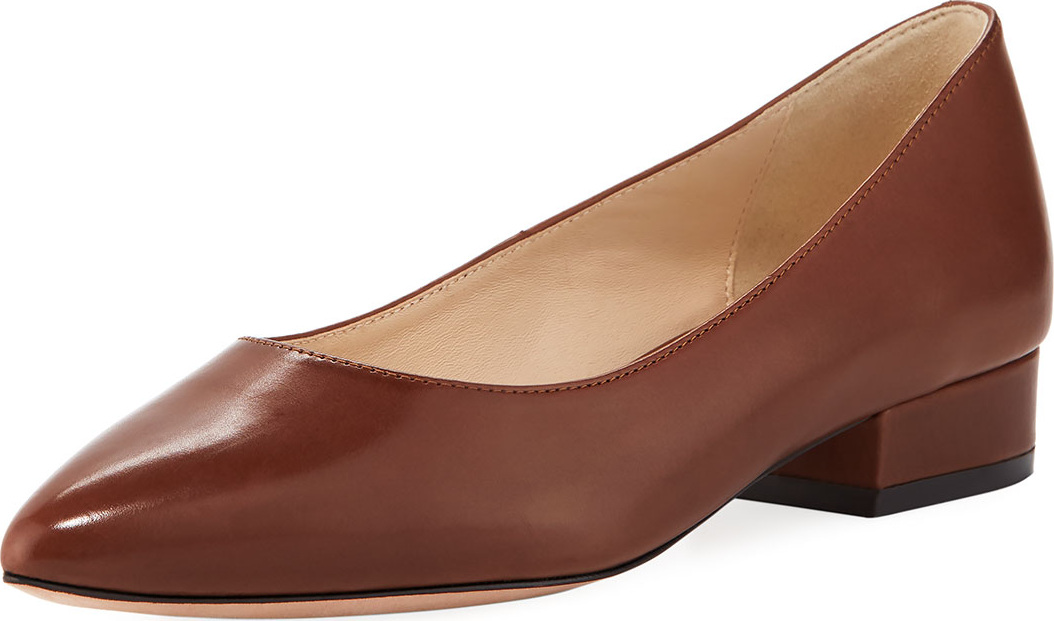Cole Haan Vesta Grand Leather Skimmer Flats, Cherry Mahogany