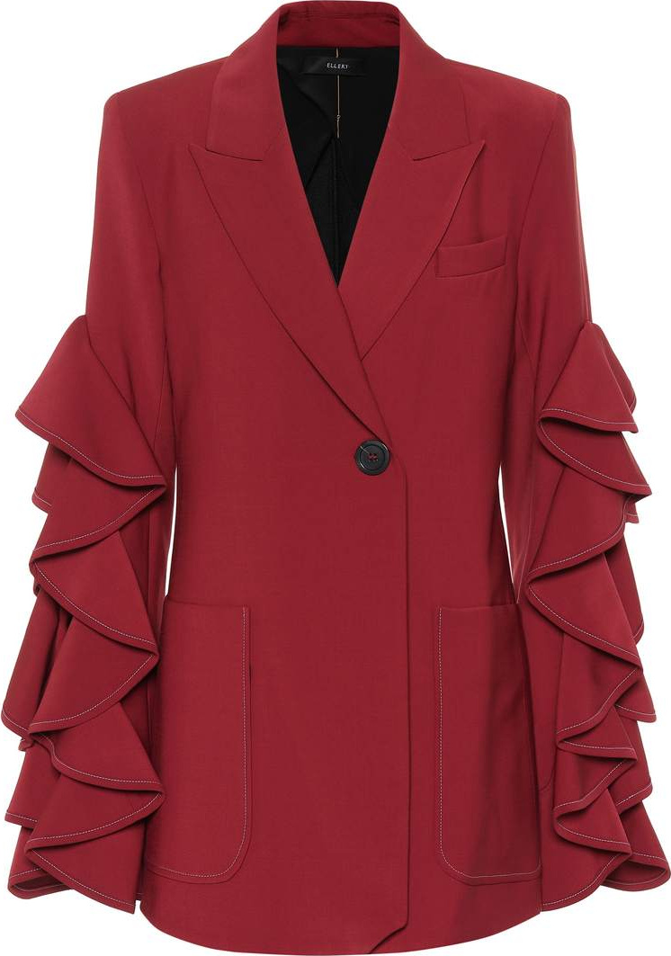 Ellery Gold Band ruffled jacket