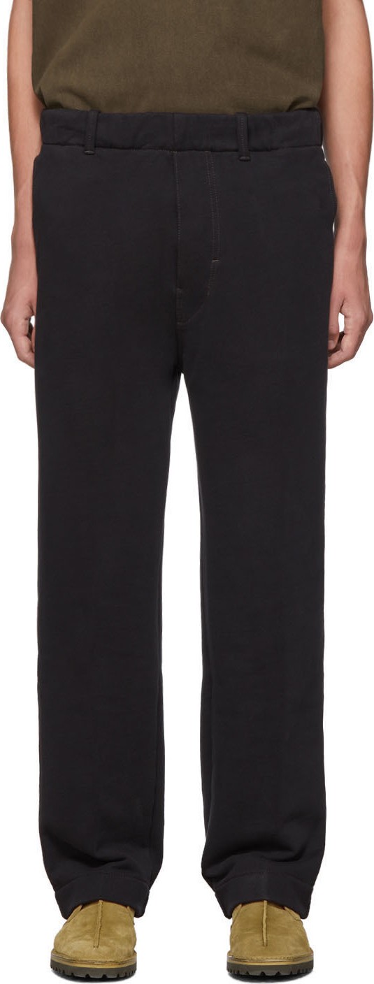 Lemaire Black Jersey Chino Lounge Pants