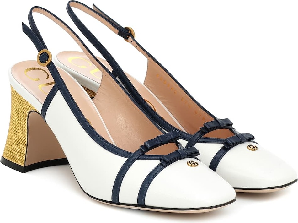 Gucci Leather slingback pumps