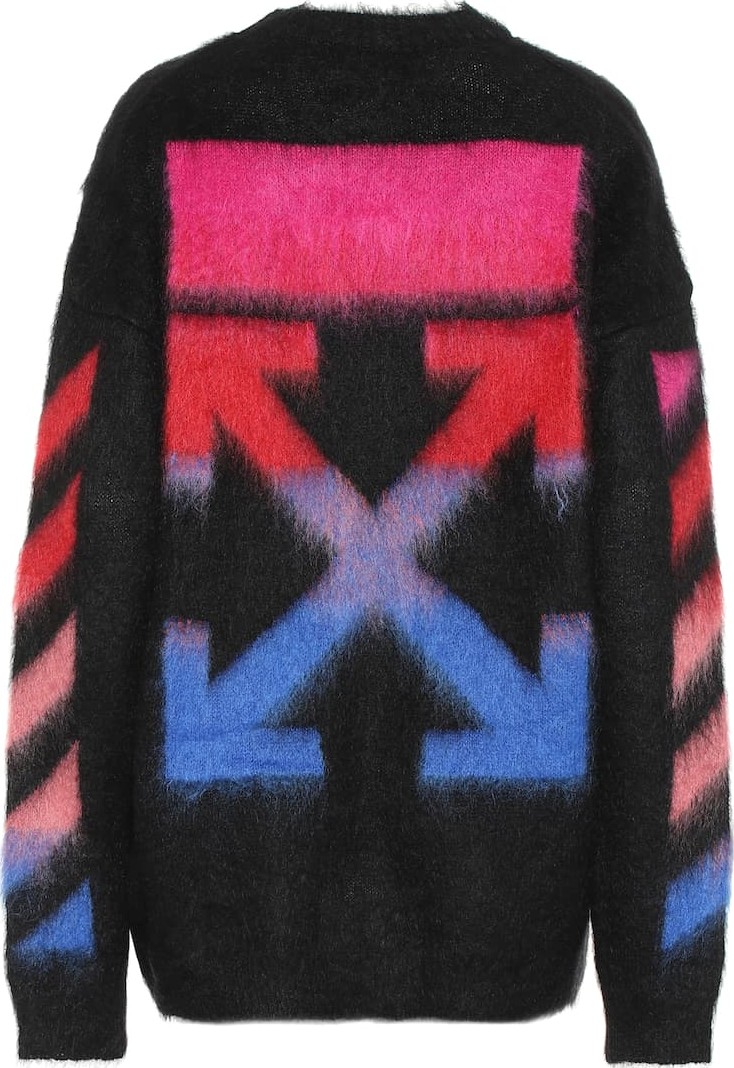 Off White Mohair and wool-blend sweater