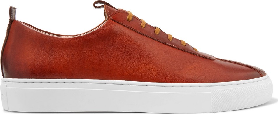 Grenson Hand-Painted Leather Sneakers
