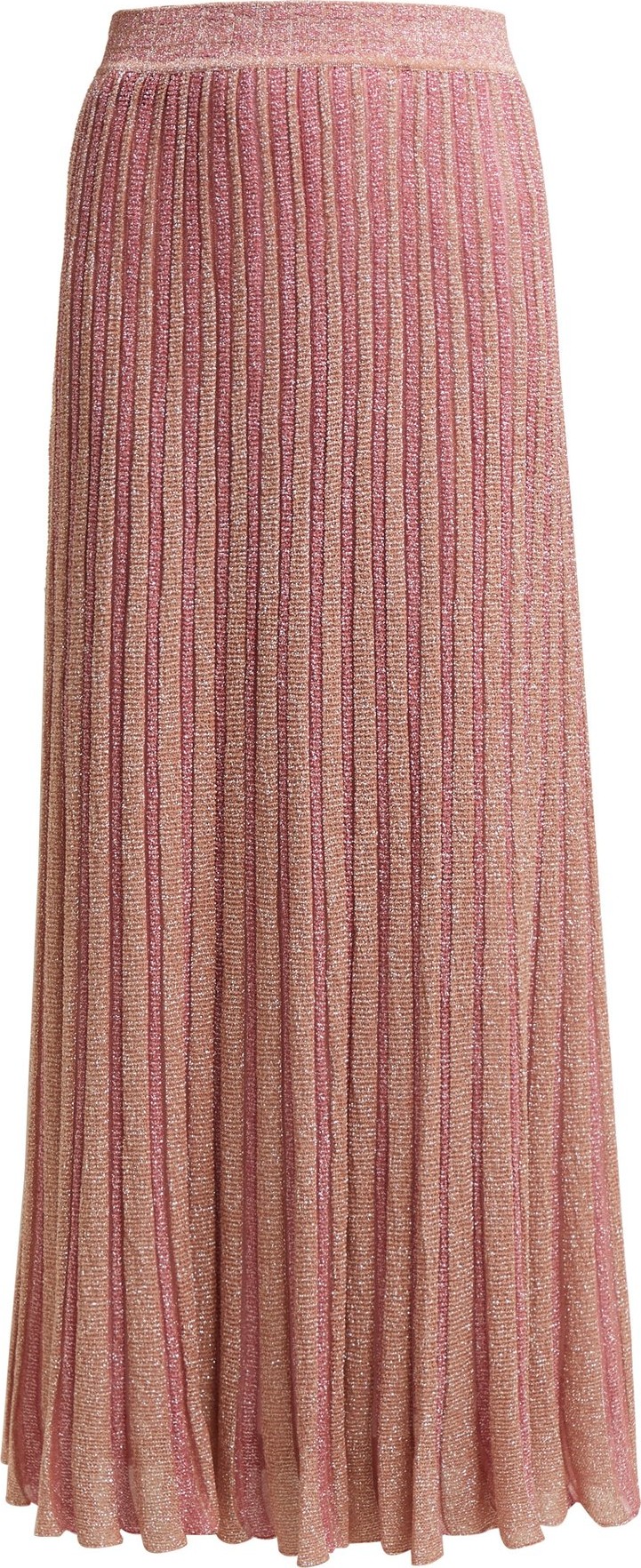 Missoni Ribbed-knit lamé skirt
