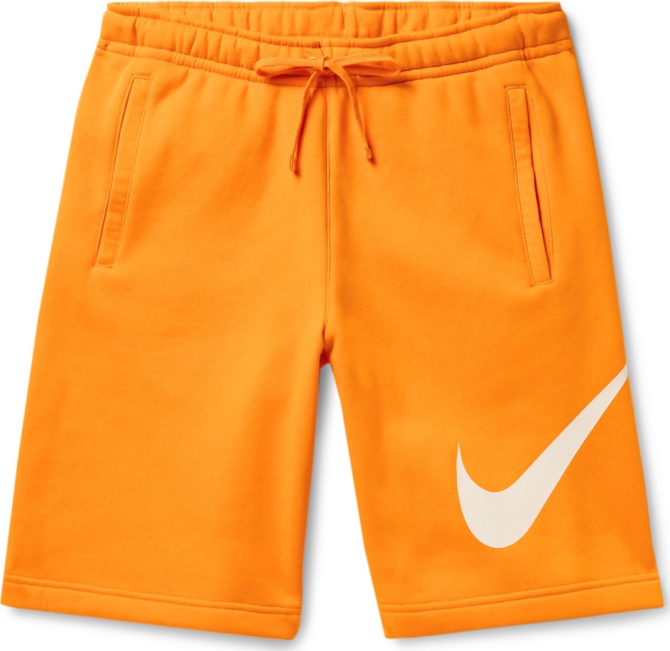 Nike Sportswear Club Logo-Print Fleece-Back Cotton-Blend Jersey Drawstring Shorts