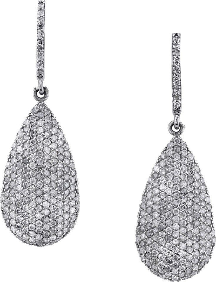 Sheryl Lowe Diamond Pave Teardrop Earrings