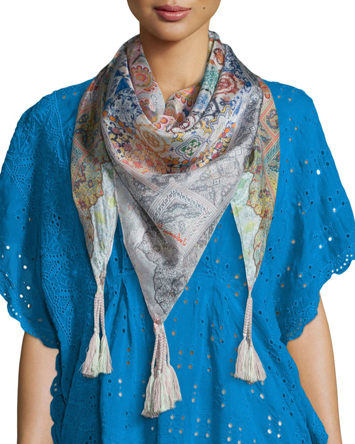 Johnny Was Jessner Silk Georgette Scarf