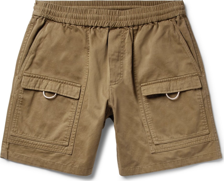 Acne Studios Rosso Wide-Leg Cotton-Twill Cargo Shorts