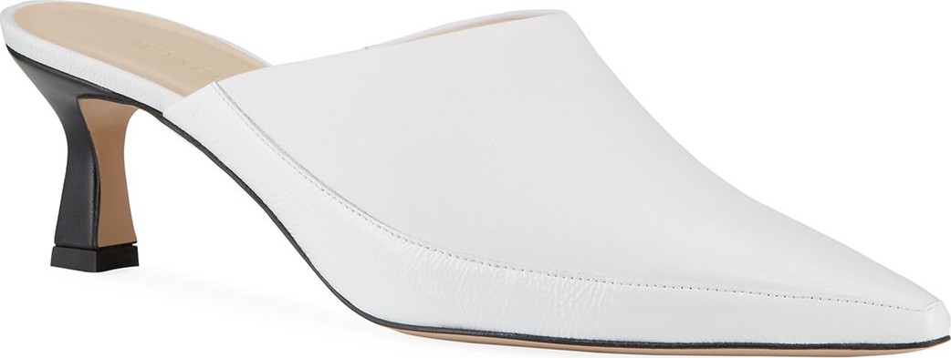 Wandler Bente Kitten-Heel Leather Mules