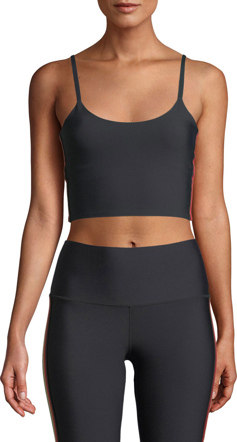 Spiritual Gangster Practice Cropped Side-Stripe Cami