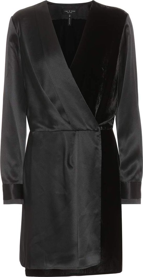 Rag & Bone Victor satin and velvet dress