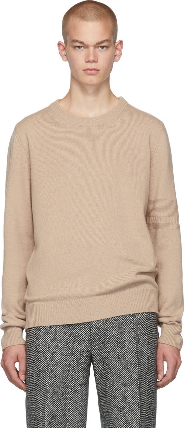 Maison Margiela Beige Embossed Arm Sweater