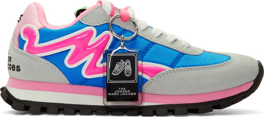 MARC JACOBS Blue & Grey 'The Jogger' Sneakers