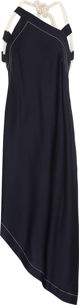 Monse Asymmetrical crêpe midi dress