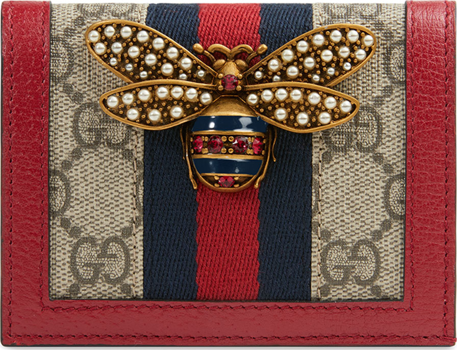 Gucci Queen Margaret GG Supreme Card Case