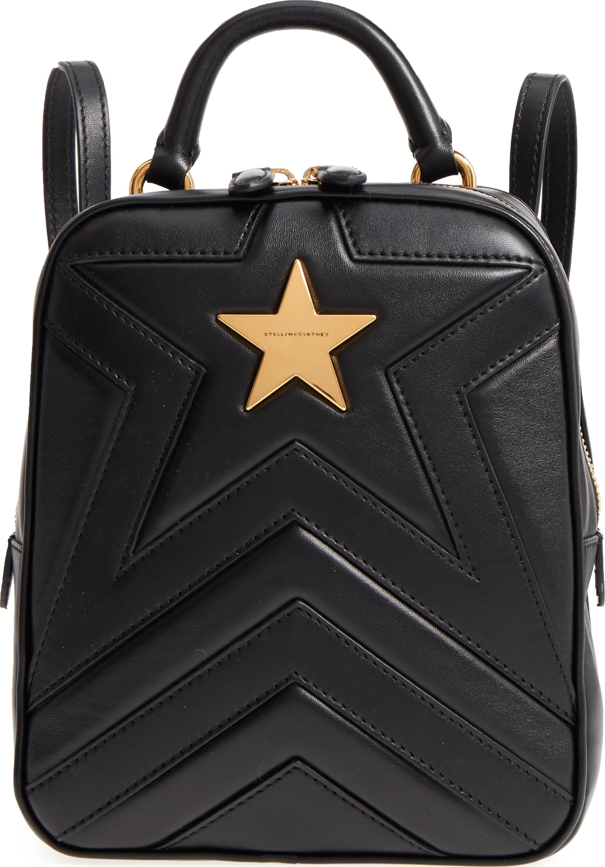 Stella McCartney Small Quilted Faux Leather Convertible Backpack