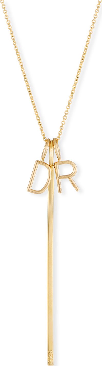 Sarah Chloe Mini Amelia Initial Pendant Necklace