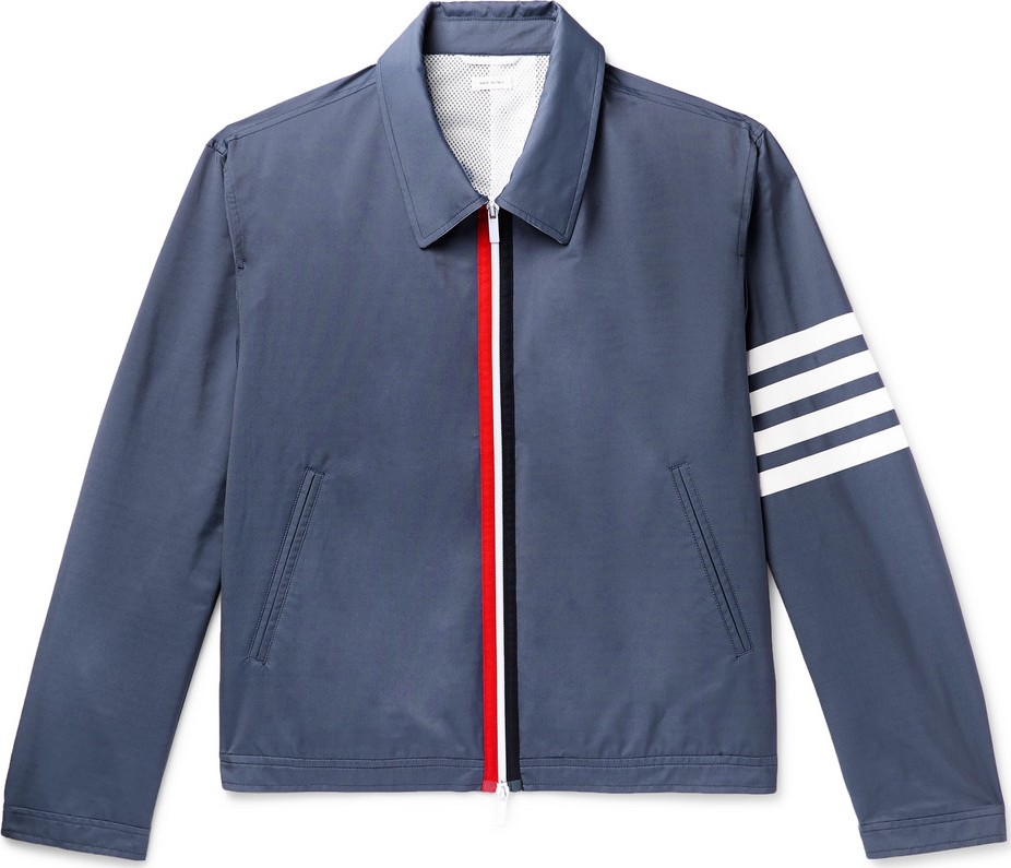 Thom Browne Slim-Fit Striped Shell Blouson Jacket