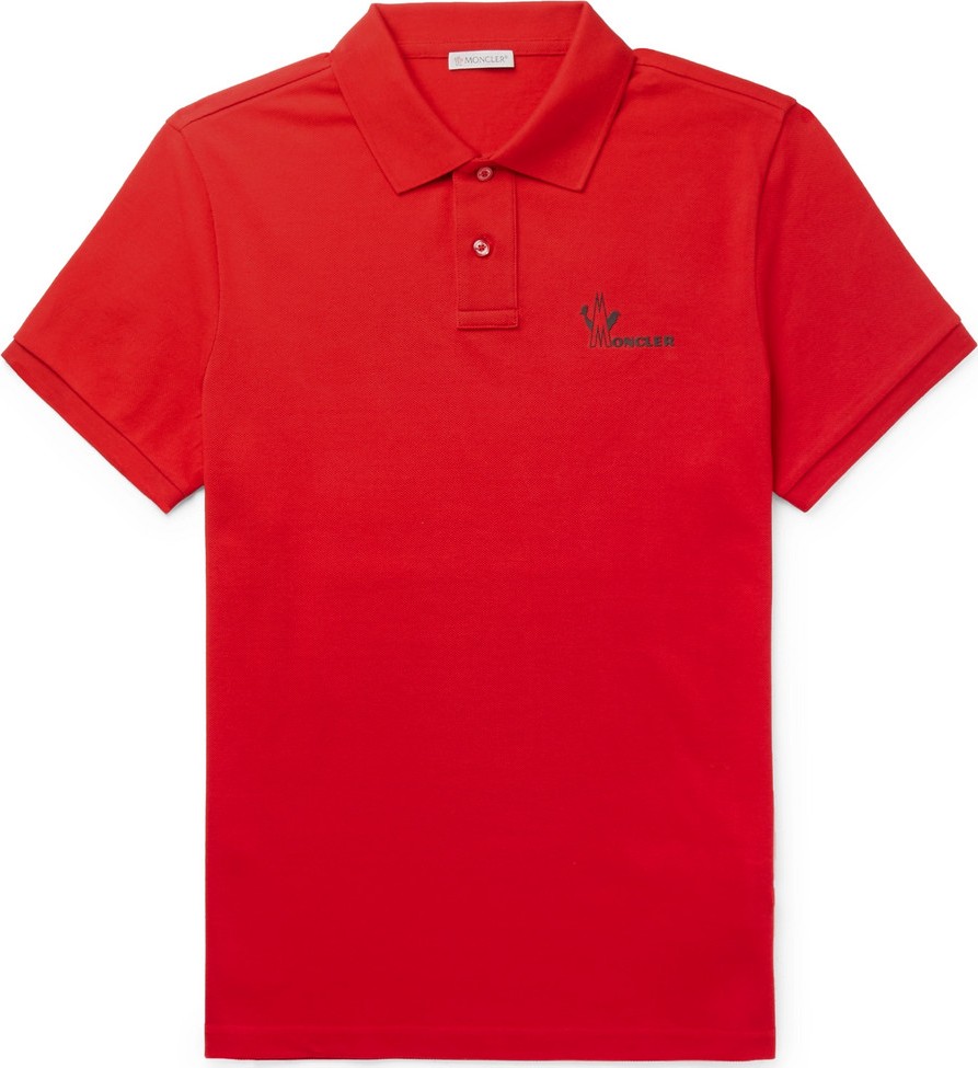 Moncler Slim-Fit Cotton-Piqué Polo Shirt