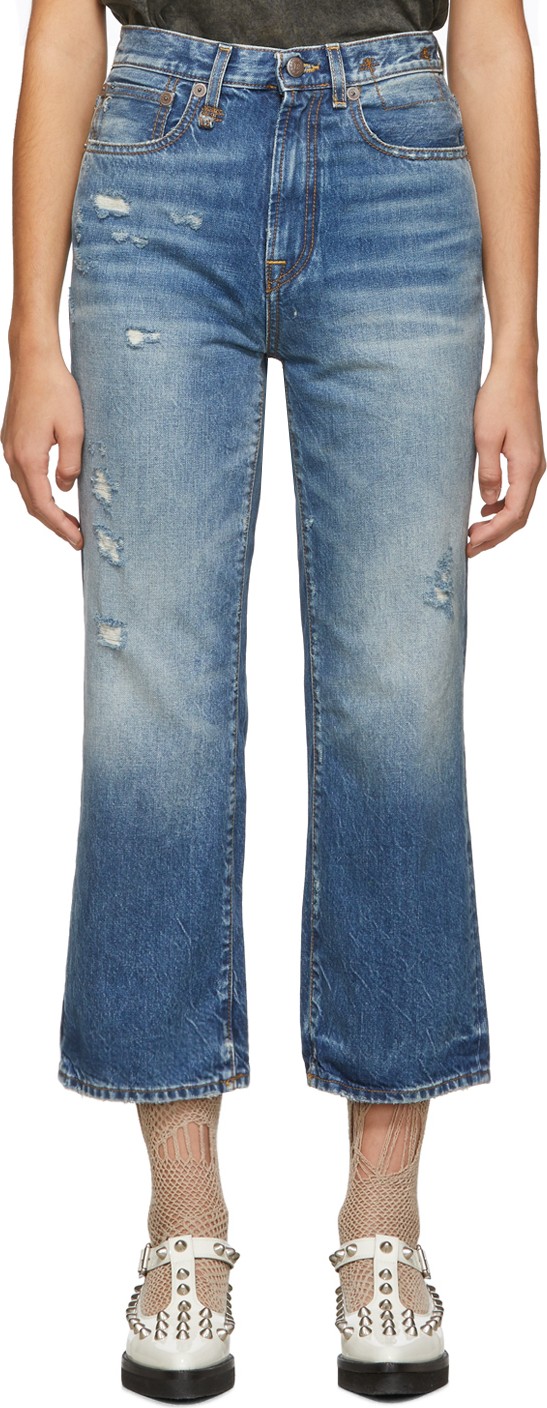 R13 Indigo Pan Jeans