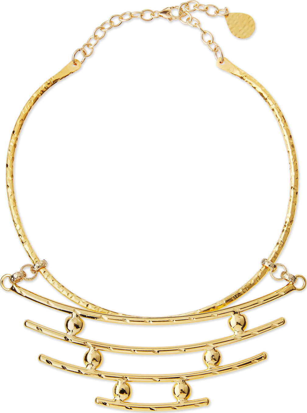 Devon Leigh Hammered Bar Pendant Necklace