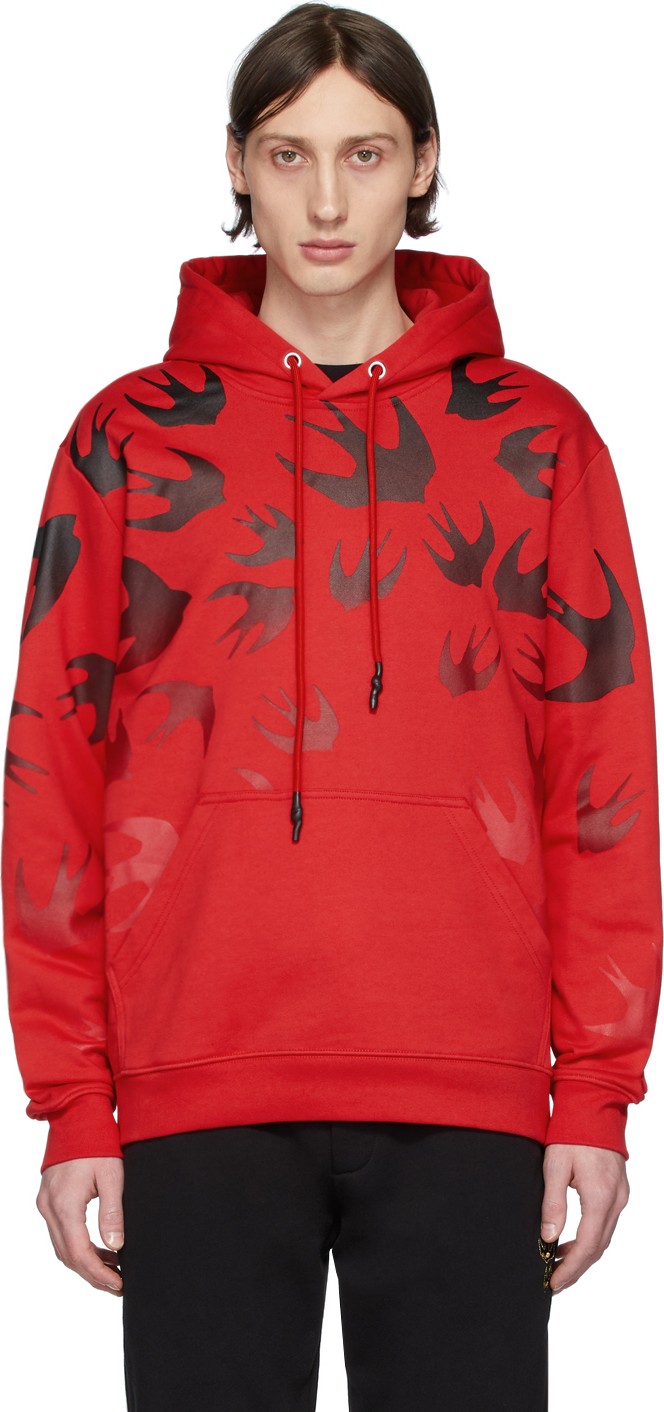 McQ - Alexander McQueen Red Swallow Hoodie