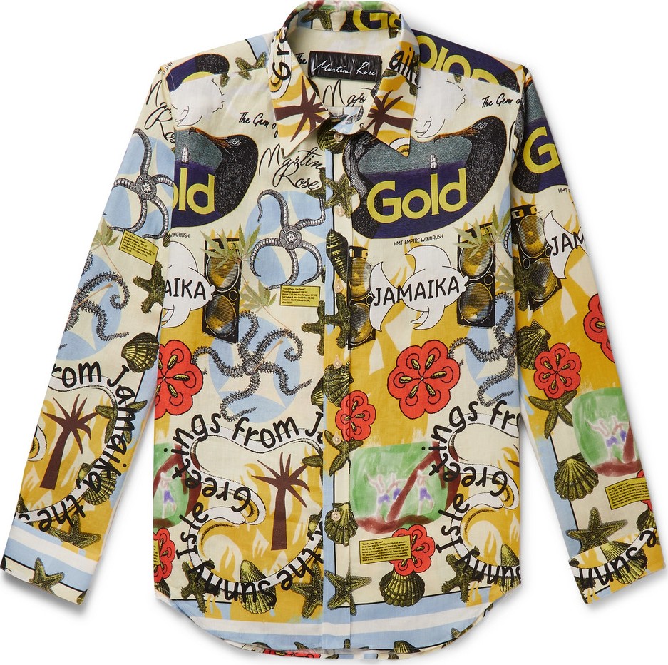 Martine Rose Jamaika Printed Linen Shirt