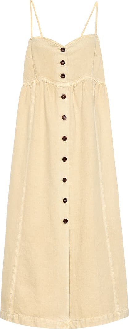 Nanushka Kaia cotton twill midi dress