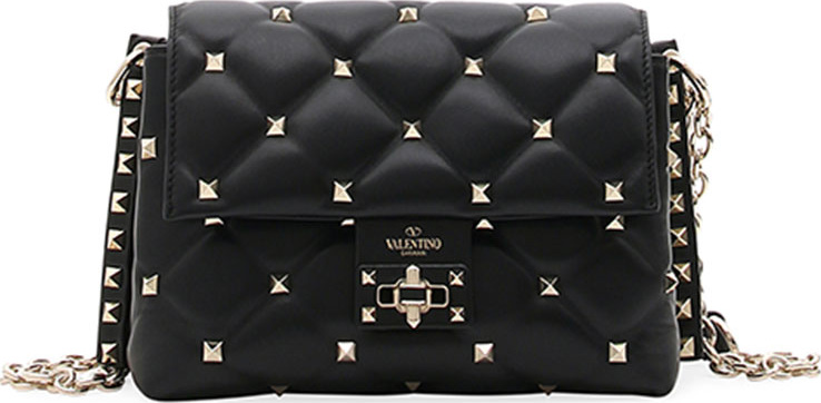 Valentino Candystud Medium Leather Shoulder Bag