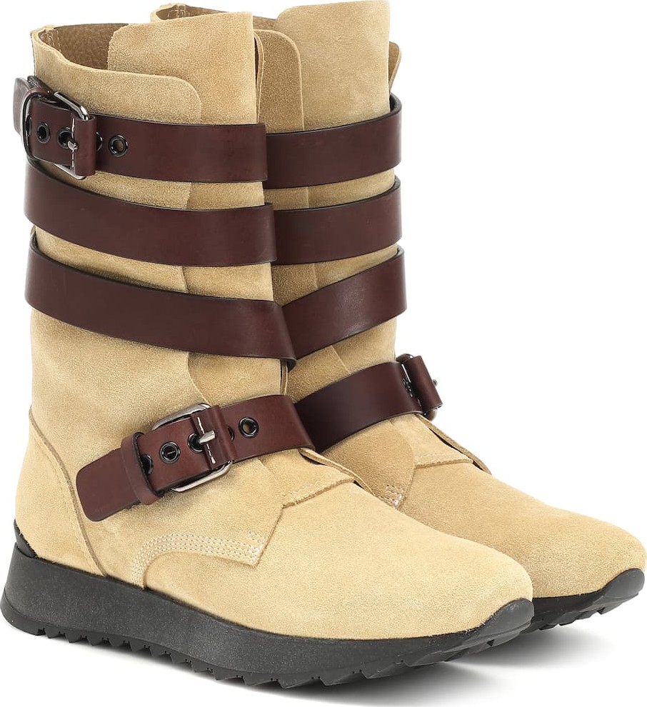 LOEWE Suede and leather boots