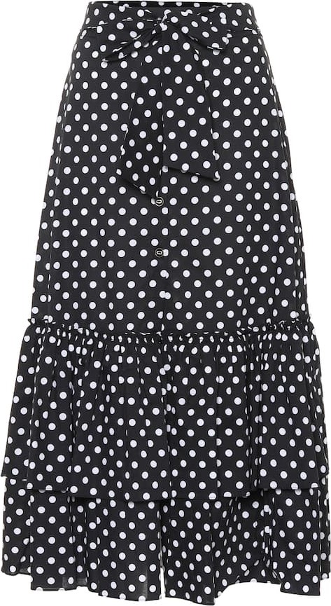 Caroline Constas Stretch cotton midi skirt