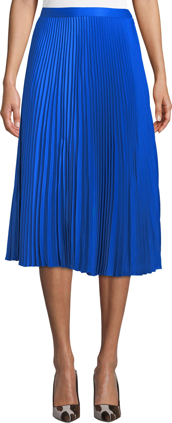 Club Monaco Annina Accordion-Pleated Midi Skirt