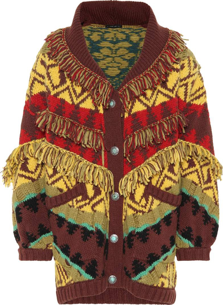 Etro Intarsia wool-blend cardigan