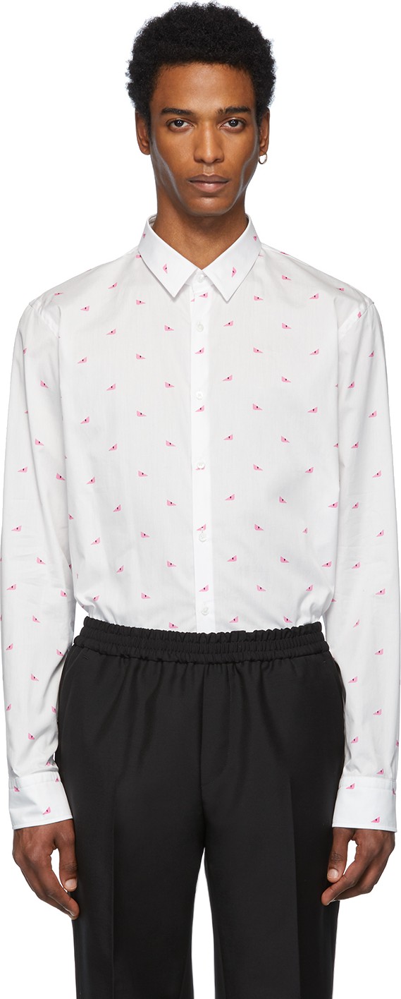 Fendi White & Pink Bag Bugs Shirt