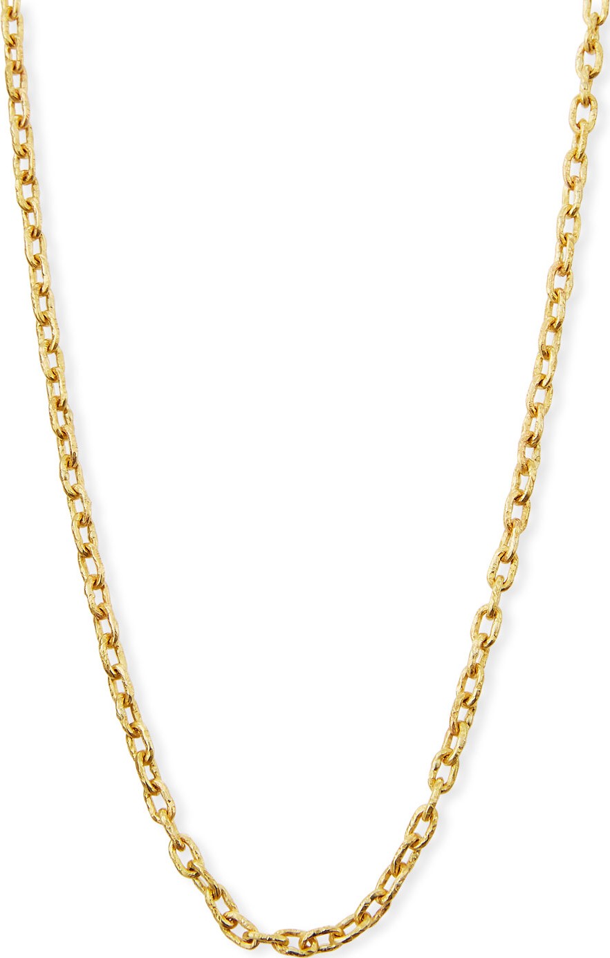Elizabeth Locke 19k Gold Link Necklace, 35"L