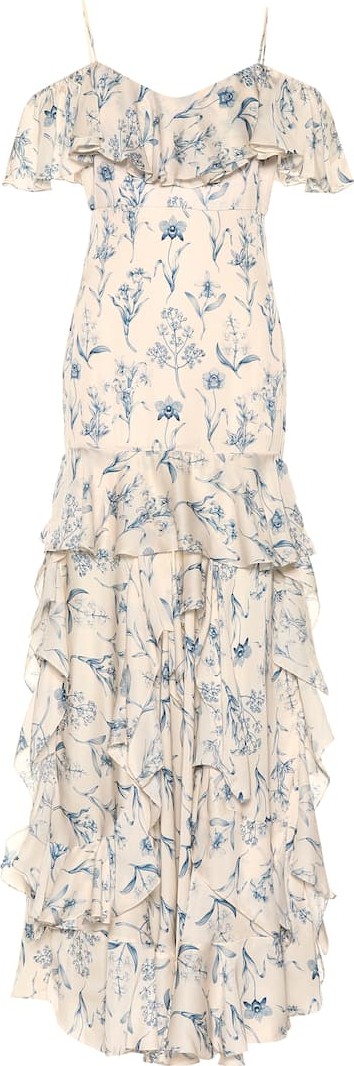 Johanna Ortiz Ruffled silk maxi dress