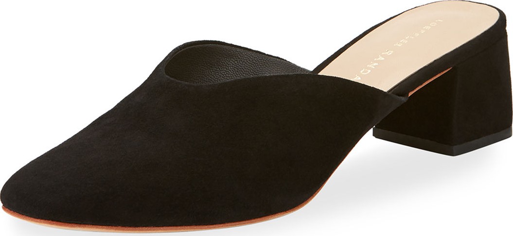Loeffler Randall Lulu Suede Block-Heel Mule Slide
