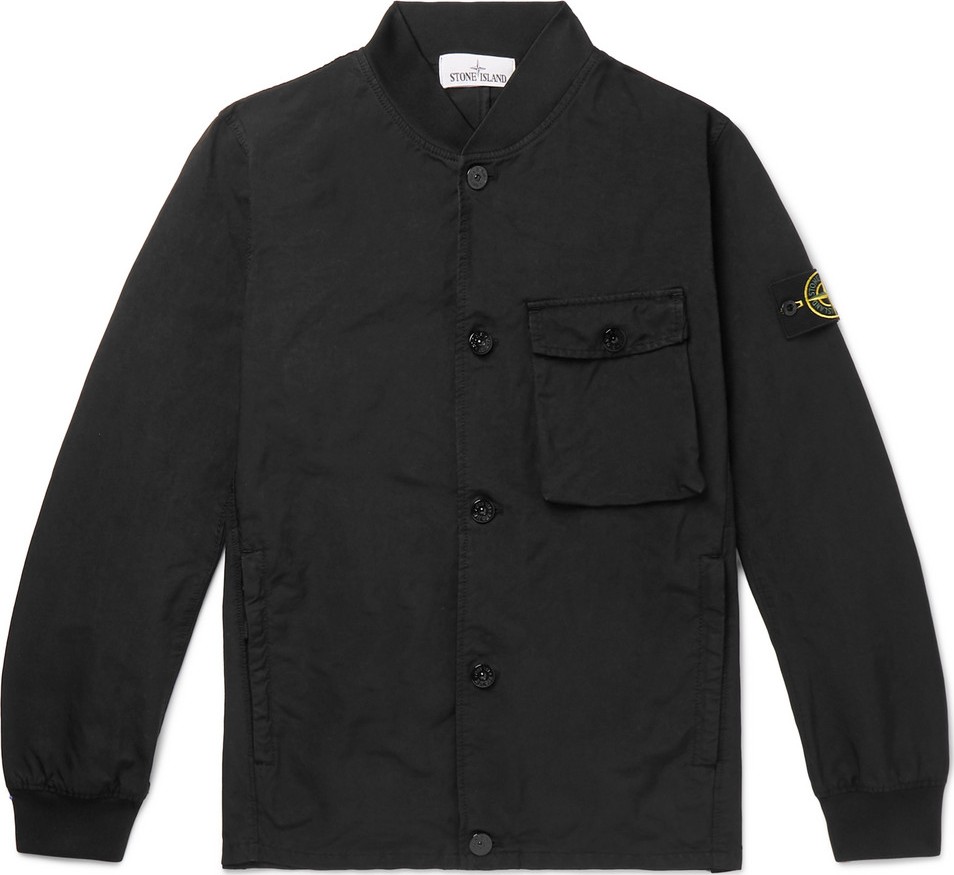 Stone Island Garment-Dyed Canvas Bomber Jacket