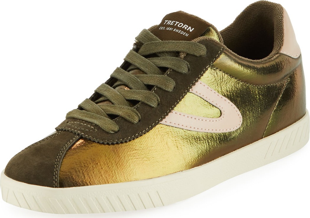 Tretorn Callie Metallic Low-Top Sneakers