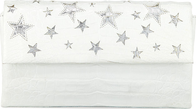 Nancy Gonzalez Star Flap Crocodile Clutch Bag