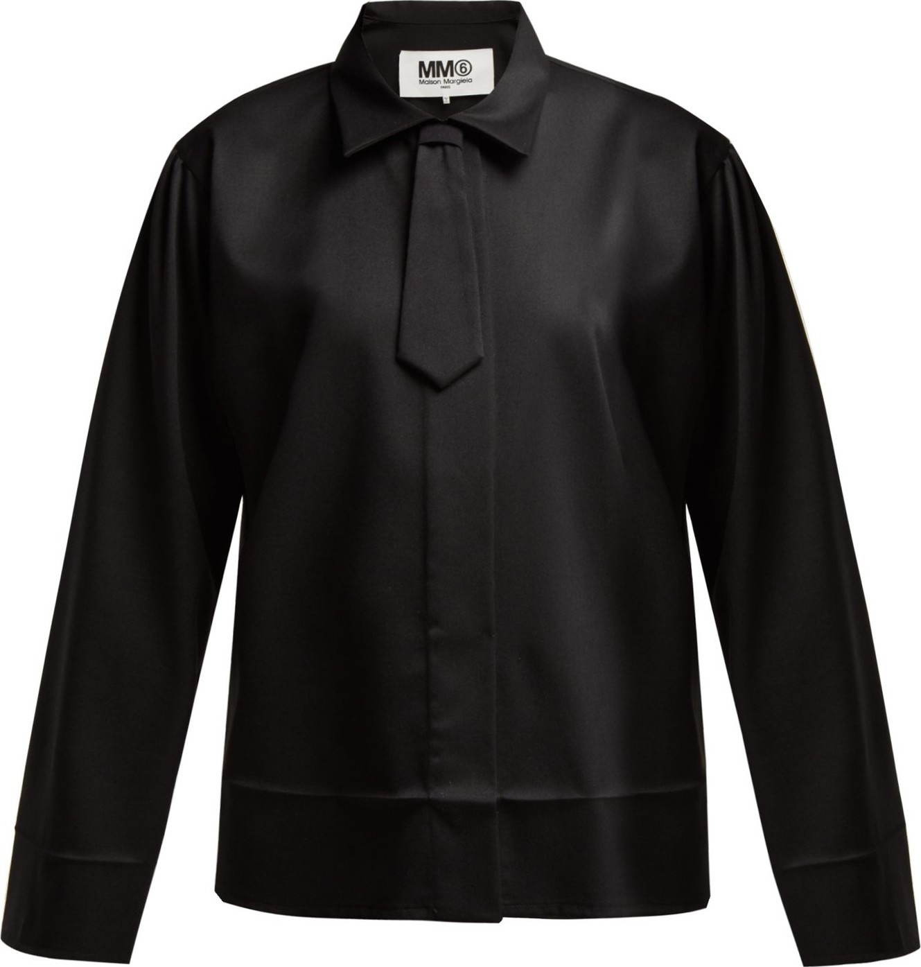 MM6 Maison Margiela Neck-tie twill shirt