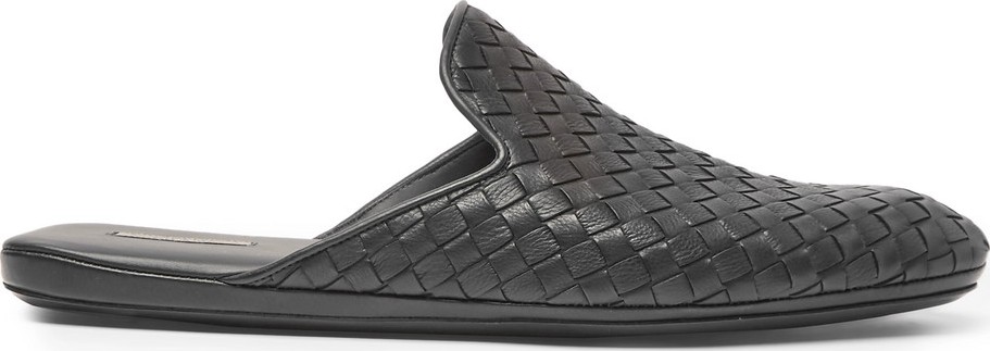 Bottega Veneta Intrecciato Leather Backless Slippers