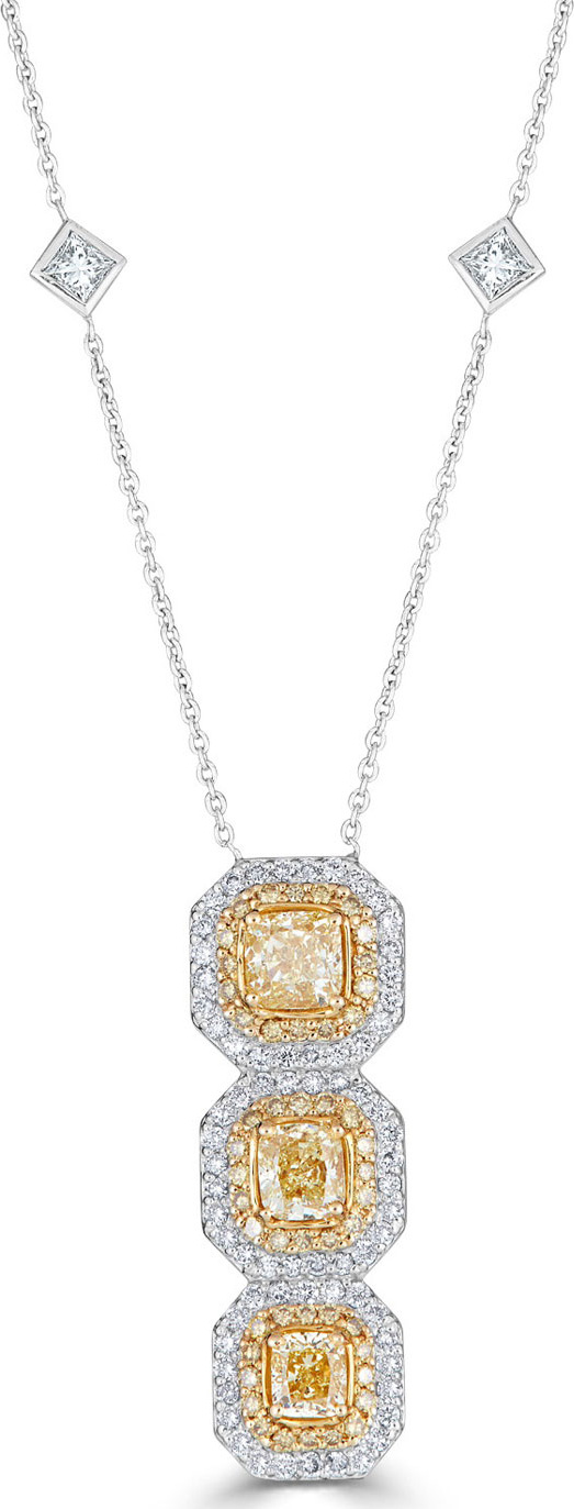 ZYDO Limoncello 18k Gold & Triple Diamond Pendant