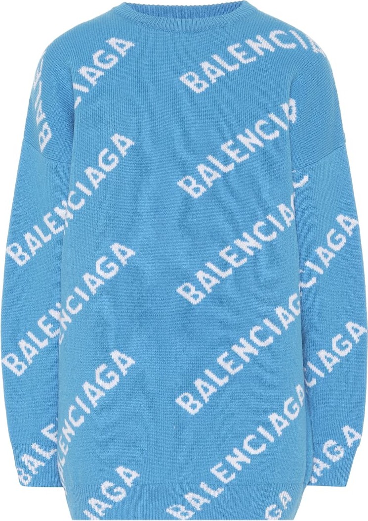 Balenciaga Logo wool-blend sweater