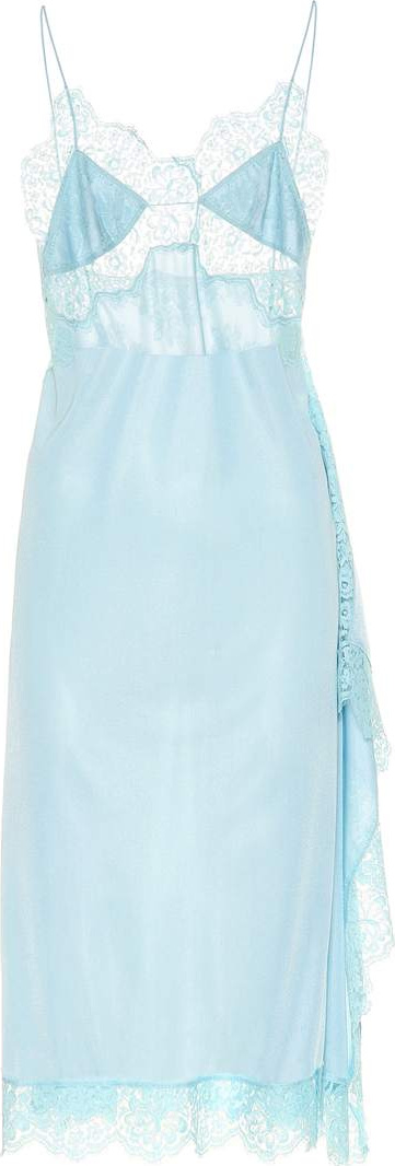 Stella McCartney Lace-trimmed satin dress