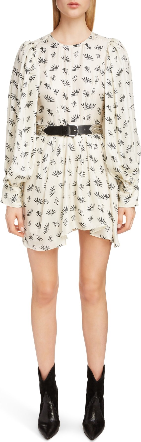 Isabel Marant Fan Print Silk Dress