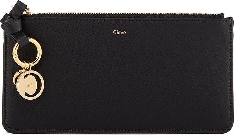Chloe Alphabet Leather Zip Wallet