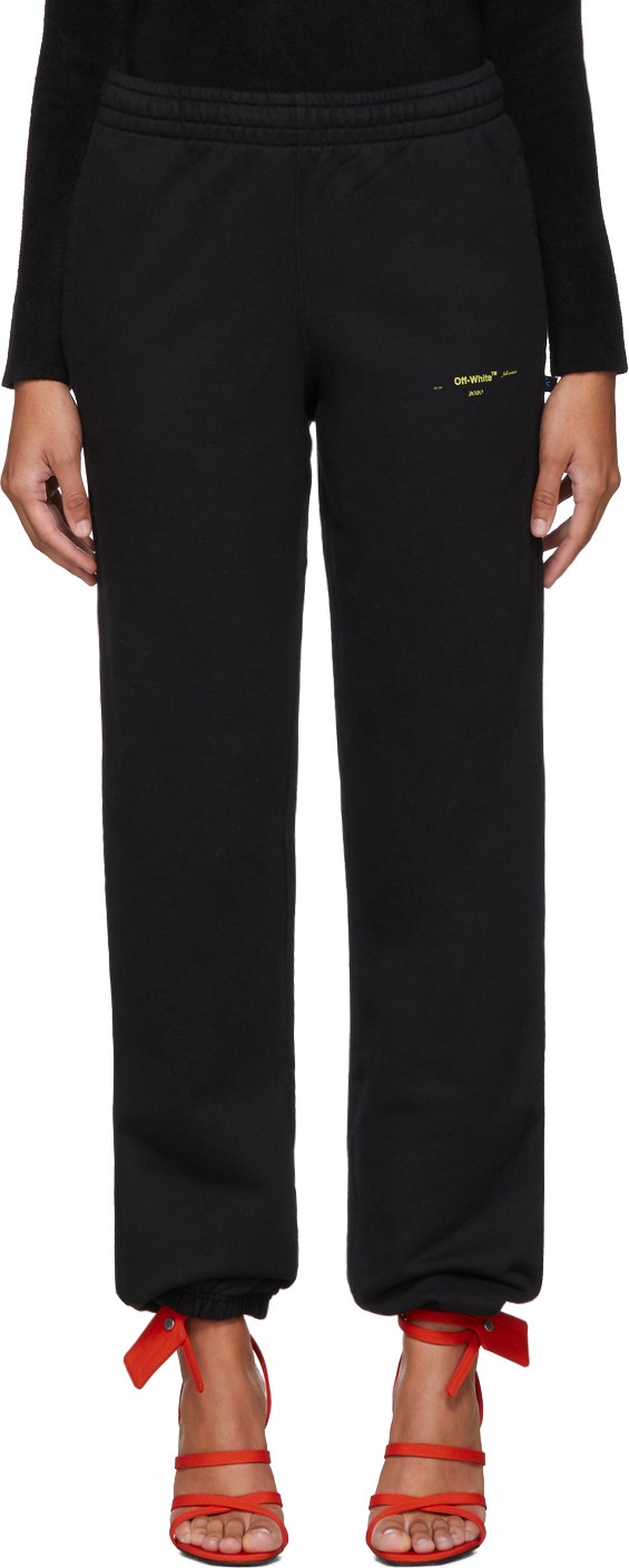 Off White Black Acrylic Arrows Slim Lounge Pants