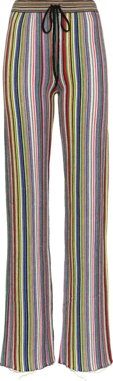 Marques'Almeida stripe slim fit merino wool trousers