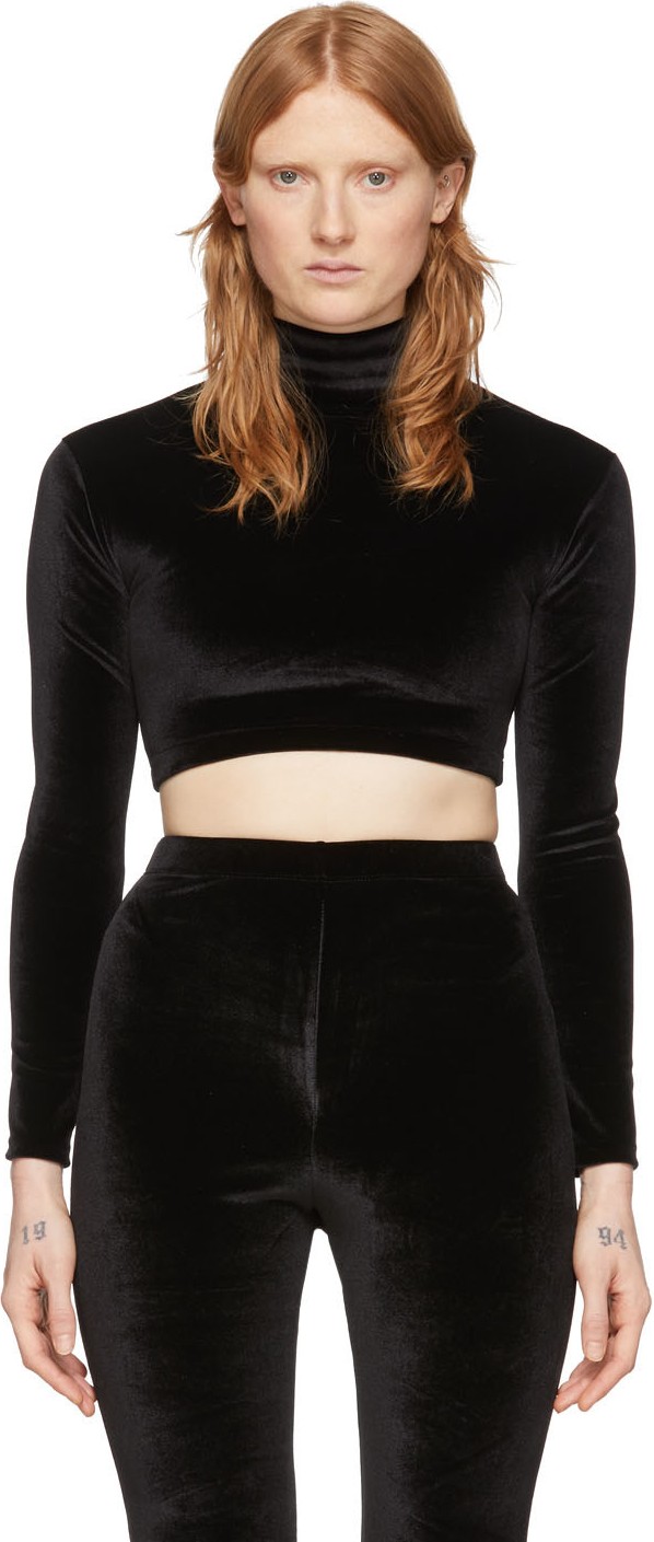 Vetements Black Evening Cropped Turtleneck