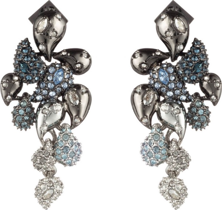 Alexis Bittar Crystal Encrusted Ombre Paisley Post Earrings